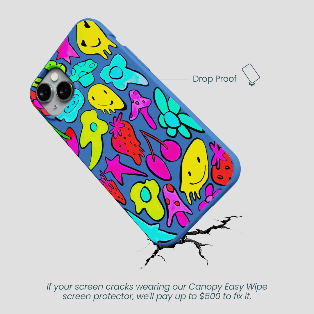 Electric Blue Melty Mood iPhone 14 Plus Case - Image 5