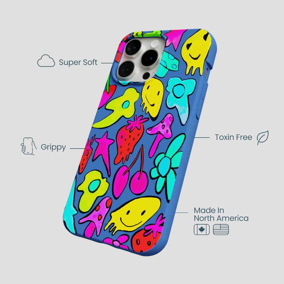 Electric Blue Melty Mood iPhone 14 Pro Max Case - Image 4