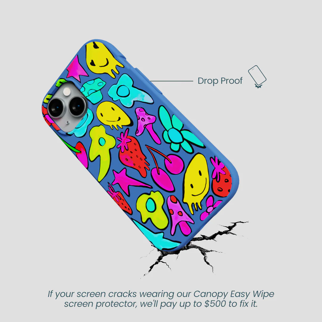 Electric Blue Melty Mood iPhone 15 Case - Image 5