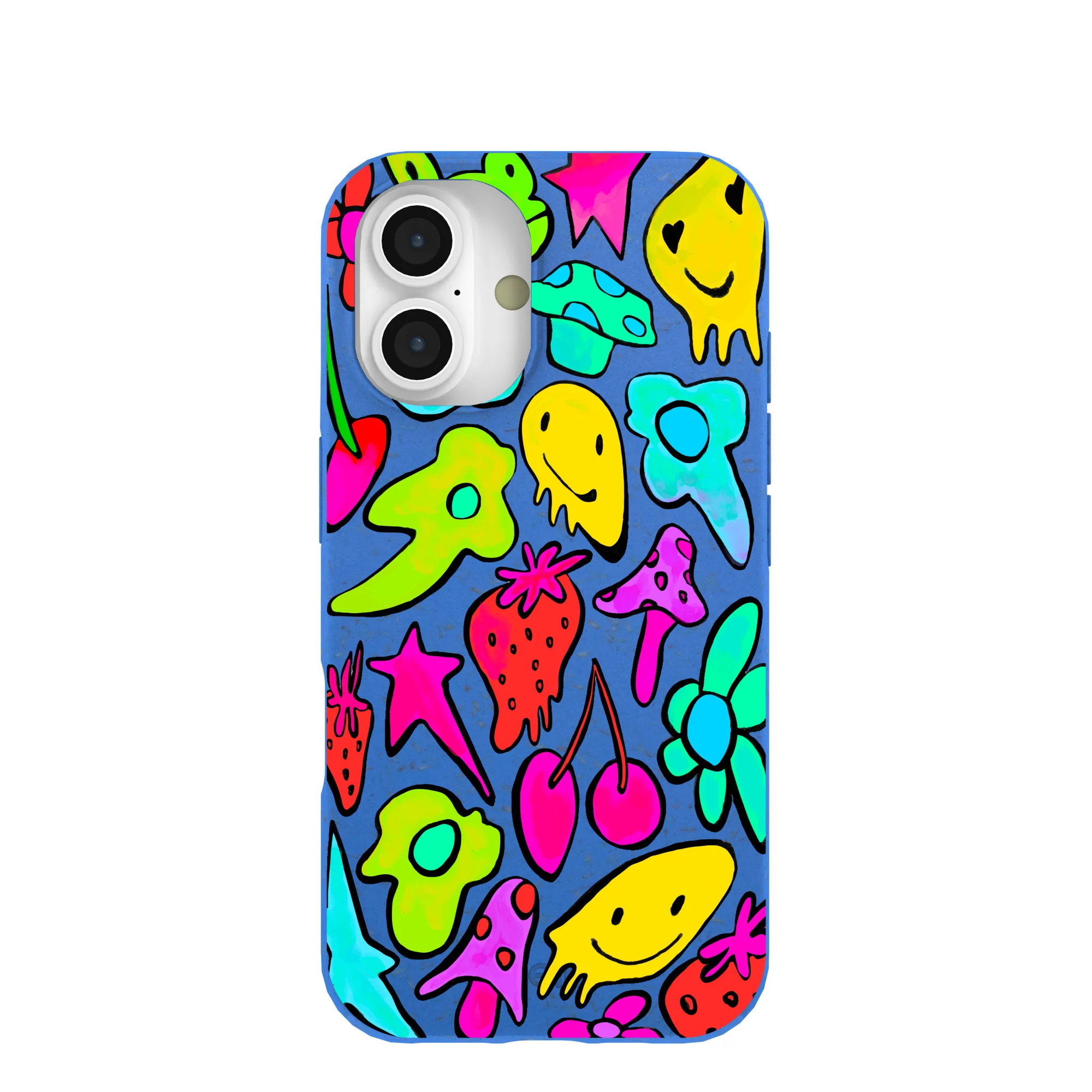Electric Blue Melty Mood iPhone 16 Case