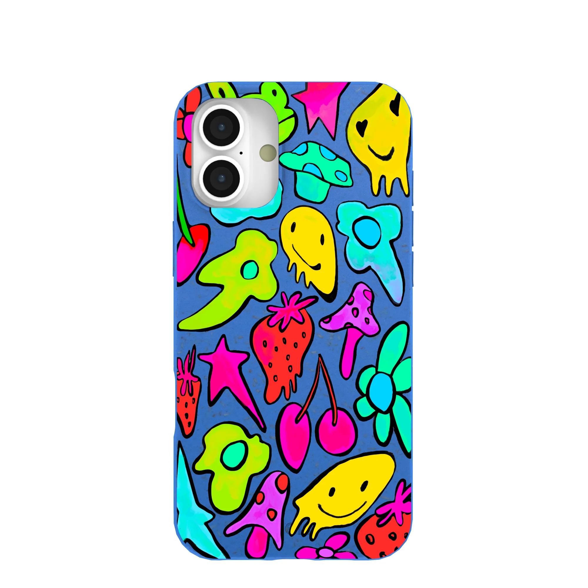 Electric Blue Melty Mood iPhone 16 Plus Case