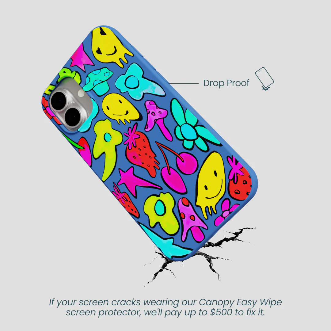Electric Blue Melty Mood iPhone 16 Plus Case - Image 5