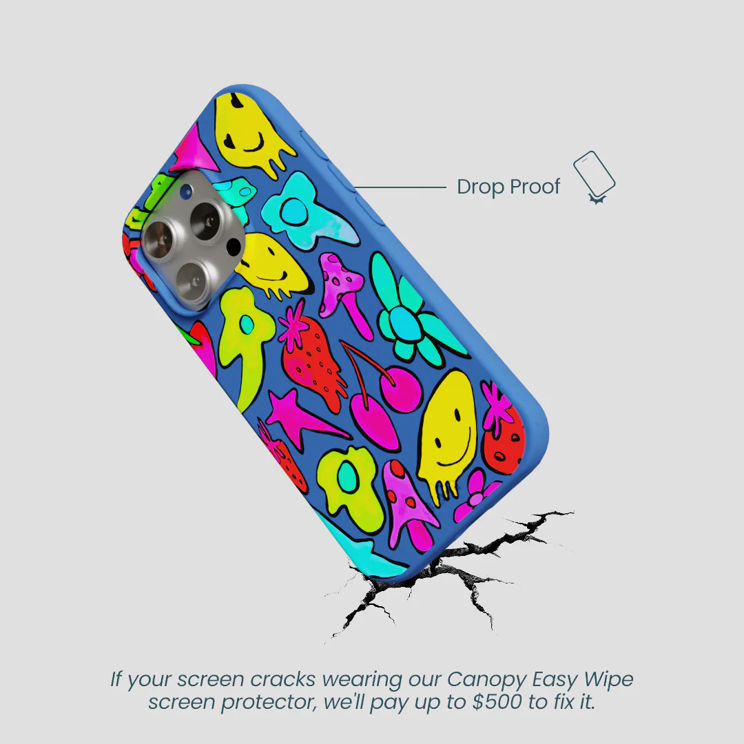Electric Blue Melty Mood iPhone 16 Pro Case - Image 5
