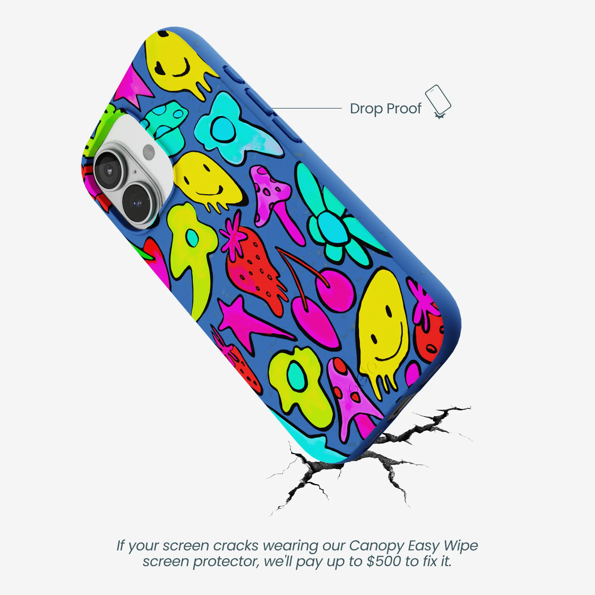 Electric Blue Melty Mood iPhone 17 Case - Image 5