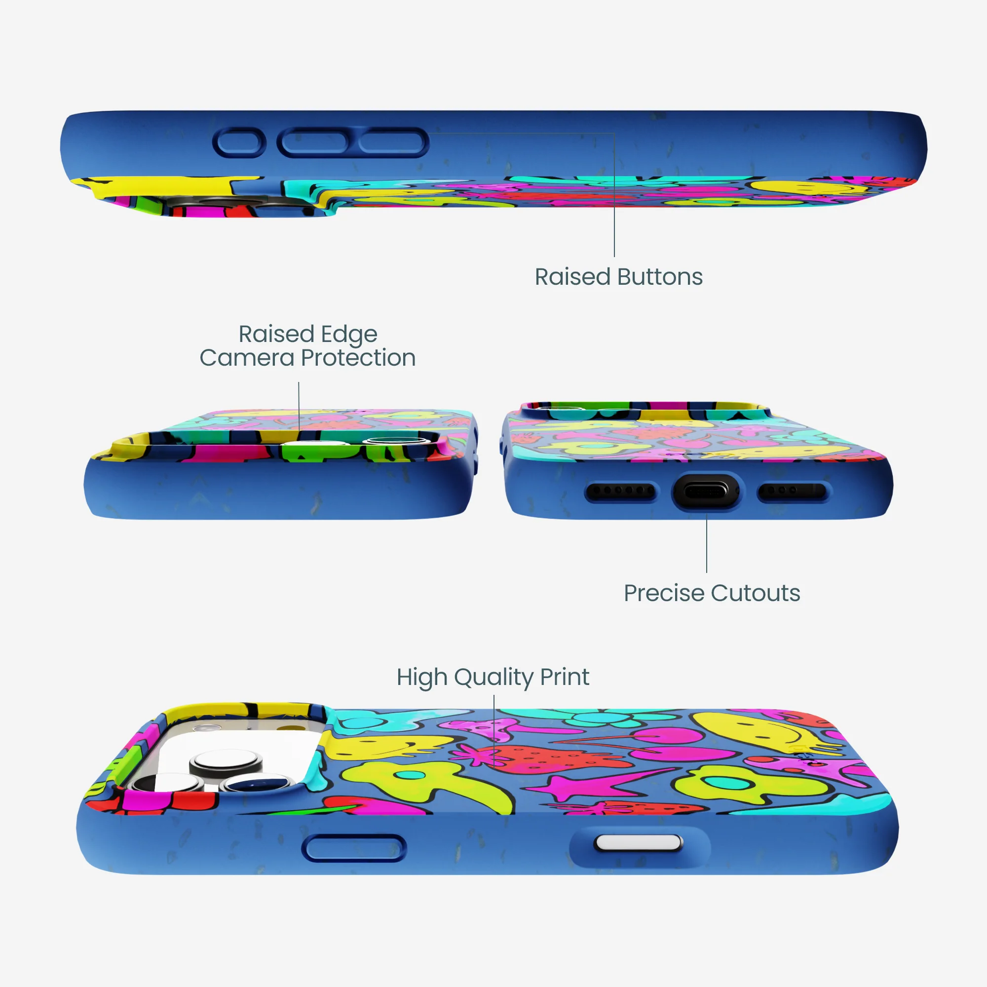 Electric Blue Melty Mood iPhone 17 Pro Max Case - Image 3