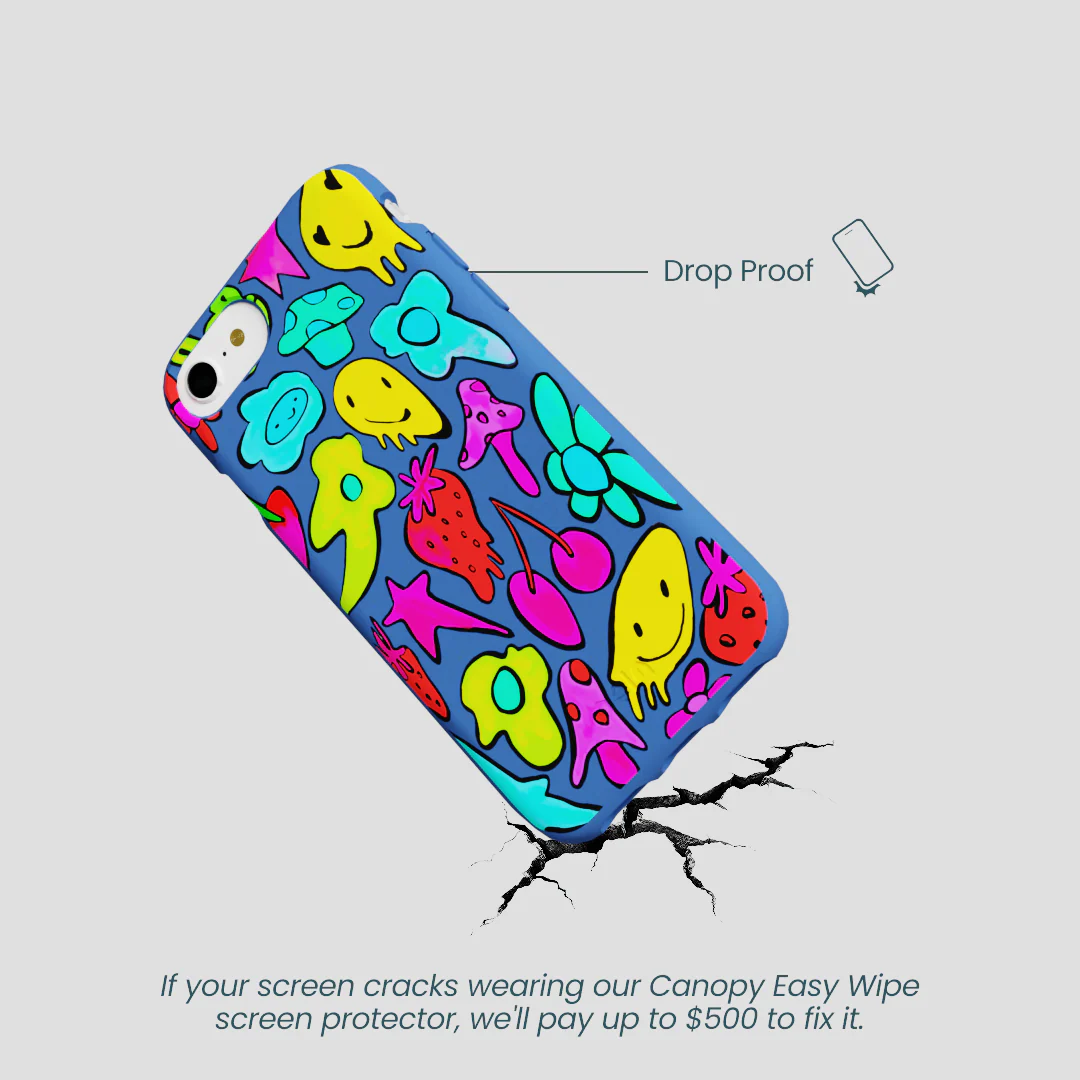 Electric Blue Melty Mood iPhone 6/6s/7/8/SE Case - Image 4