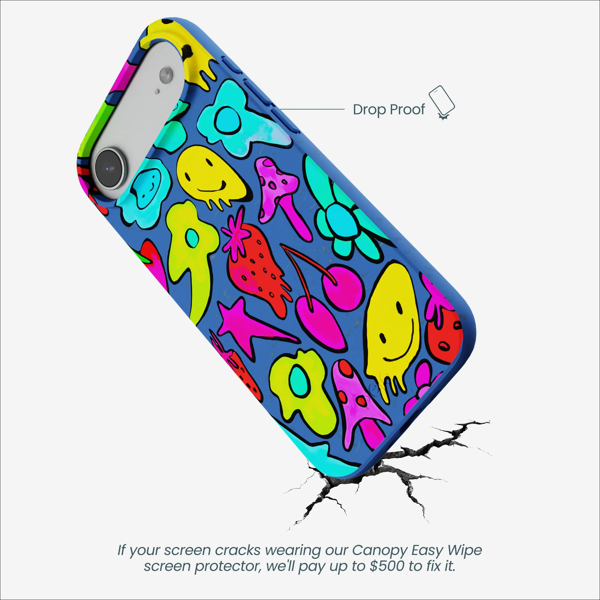 Electric Blue Melty Mood iPhone Air Case - Image 5