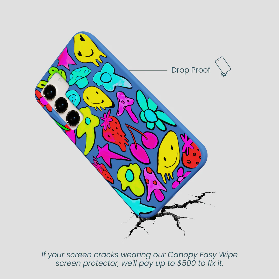 Electric Blue Melty Mood Samsung Galaxy S23 Case - Image 4