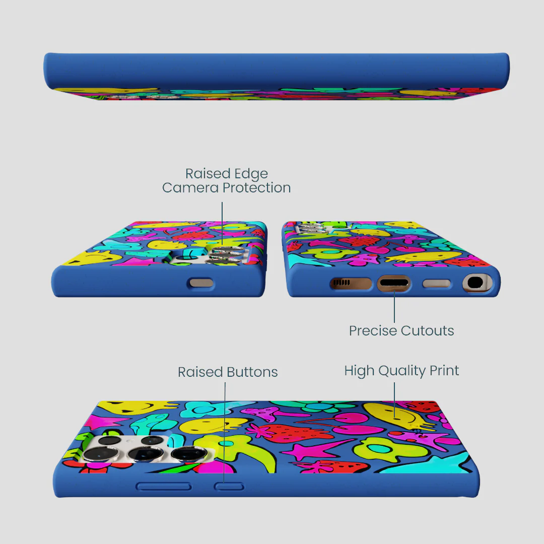 Electric Blue Melty Mood Samsung Galaxy S24 Ultra Case - Image 2