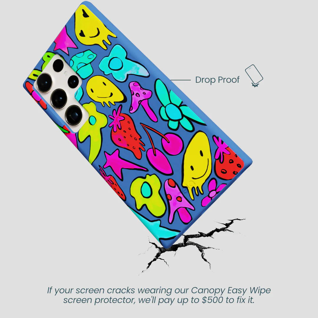 Electric Blue Melty Mood Samsung Galaxy S24 Ultra Case - Image 4