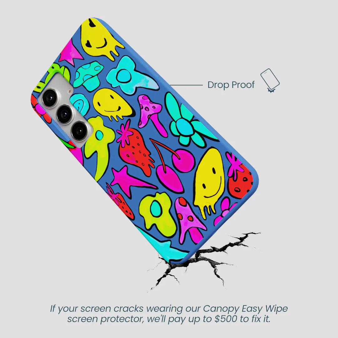 Electric Blue Melty Mood Samsung Galaxy S25+(Plus) Case - Image 4