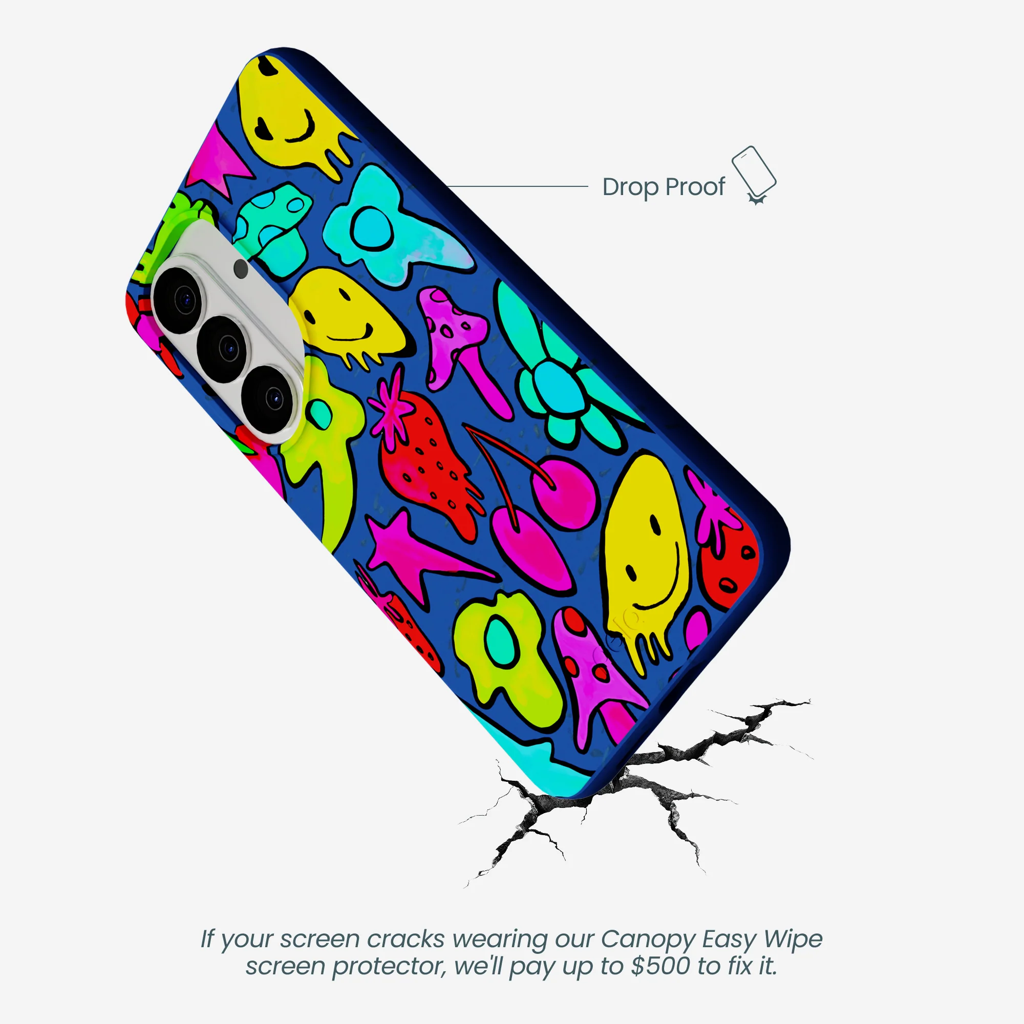 Electric Blue Melty Mood Samsung Galaxy S26 Case - Image 4
