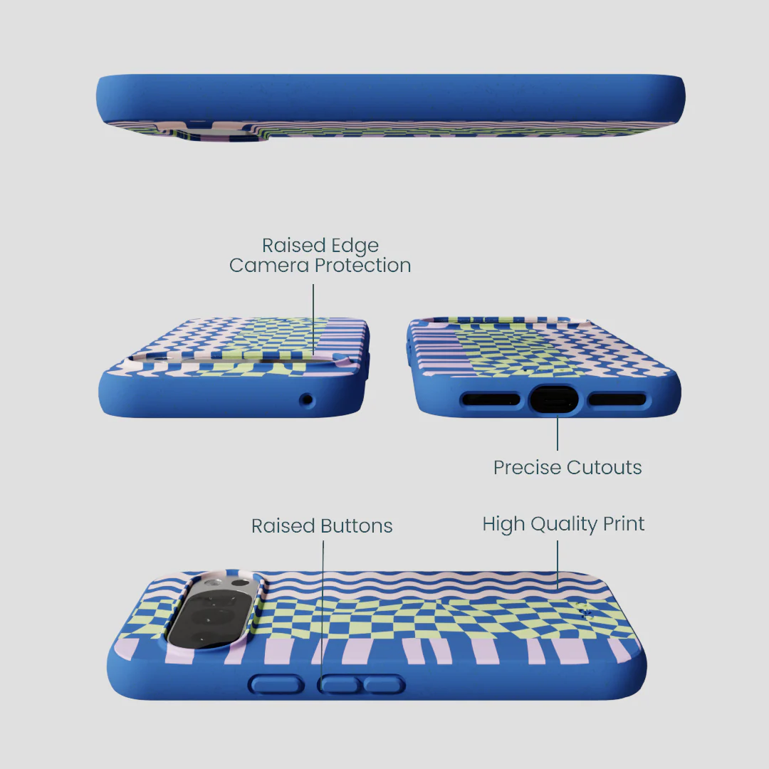 Electric Blue Mixed Up Google Pixel 10/10 Pro Case - Image 3