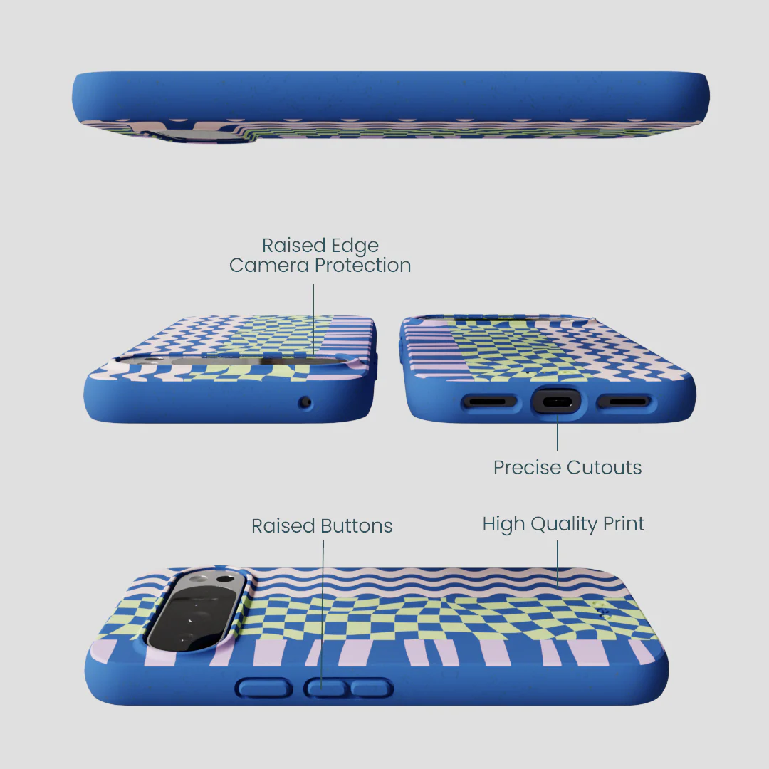 Electric Blue Mixed Up Google Pixel 10 Pro XL Case - Image 3