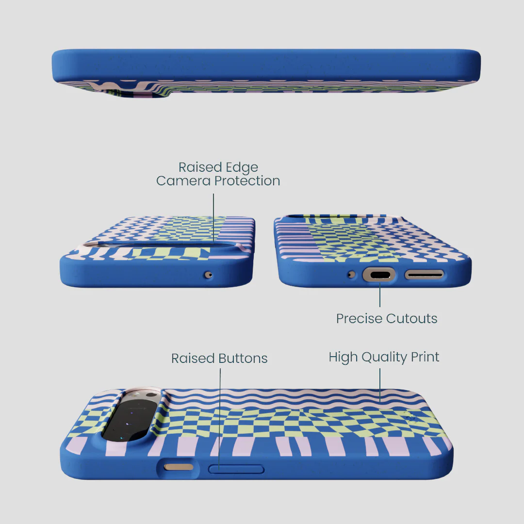 Electric Blue Mixed Up Google Pixel 9 Pro XL Case - Image 3