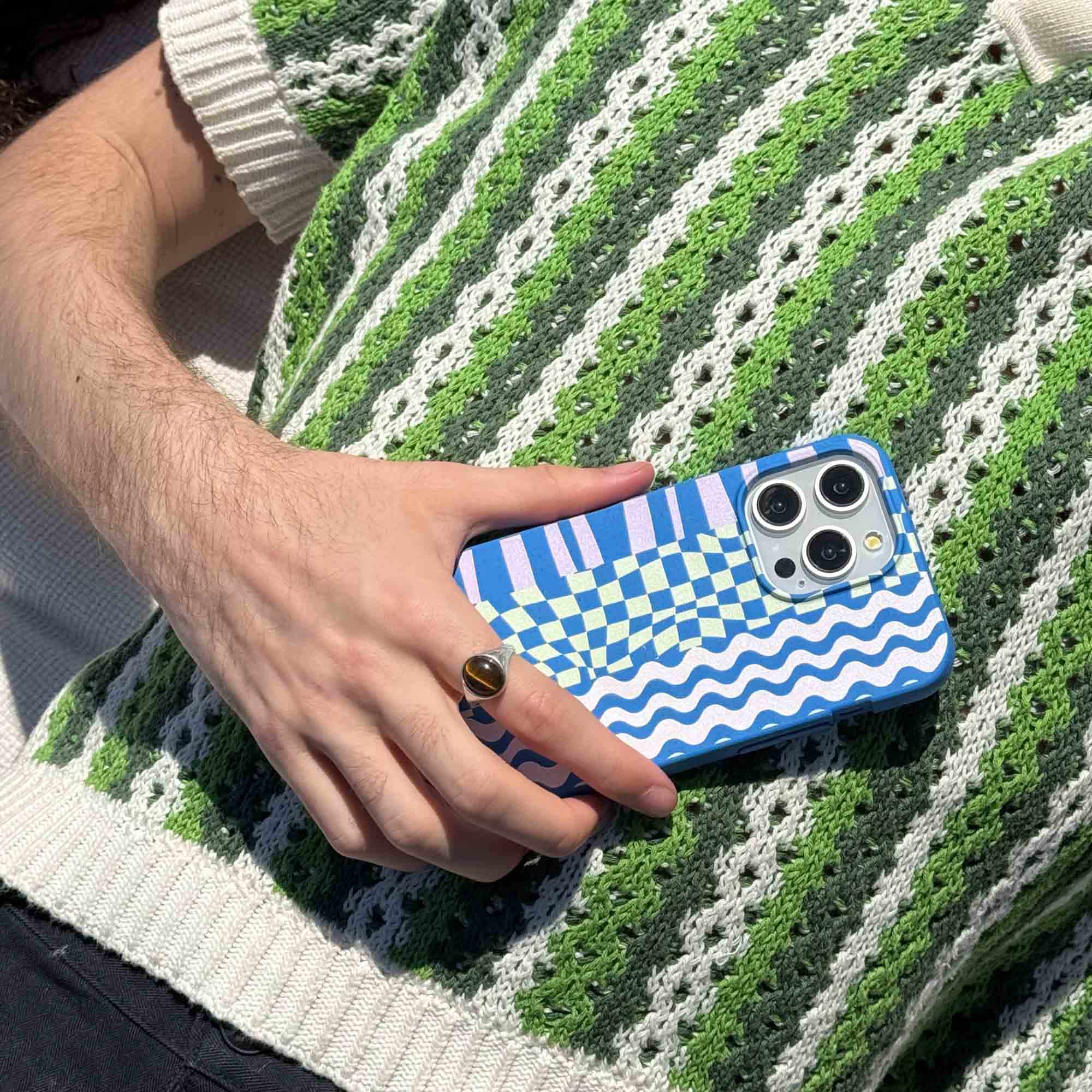 Electric Blue Mixed Up Google Pixel 9a Case - Image 6