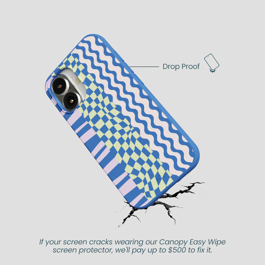 Electric Blue Mixed Up iPhone 16 Case - Image 5