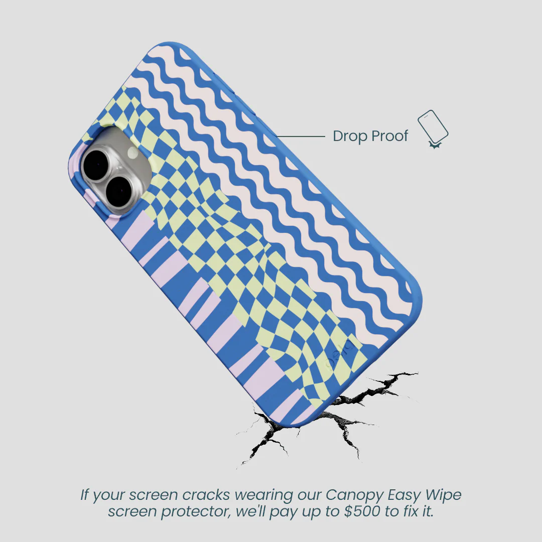 Electric Blue Mixed Up iPhone 16 Plus Case - Image 5
