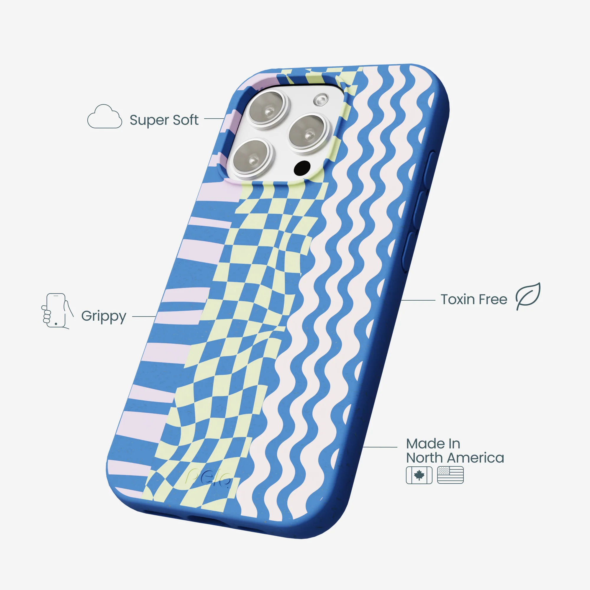 Electric Blue Mixed Up iPhone 16 Pro Max Case - Image 4