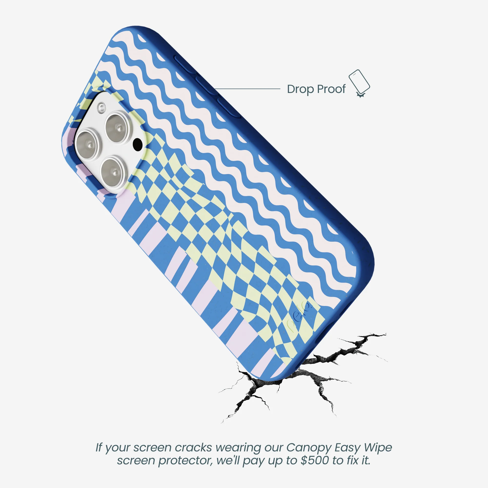 Electric Blue Mixed Up iPhone 16 Pro Max Case - Image 5