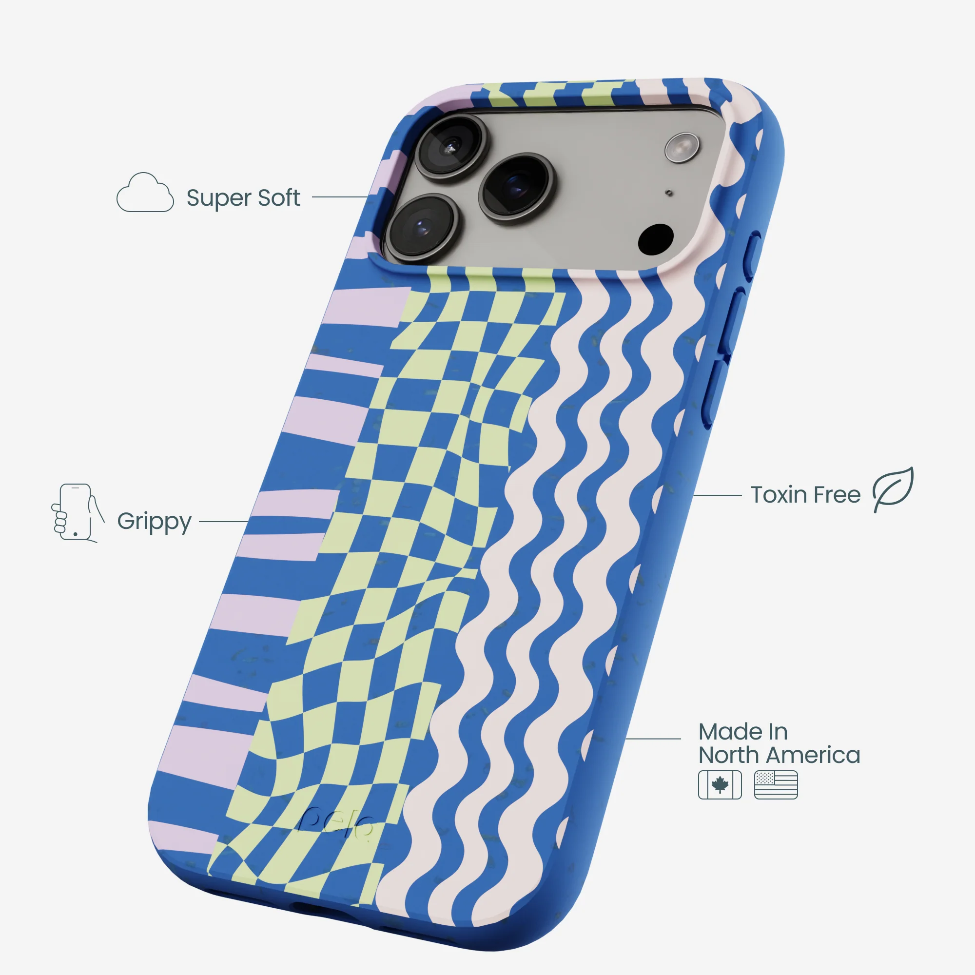 Electric Blue Mixed Up iPhone 17 Pro Max Case - Image 4