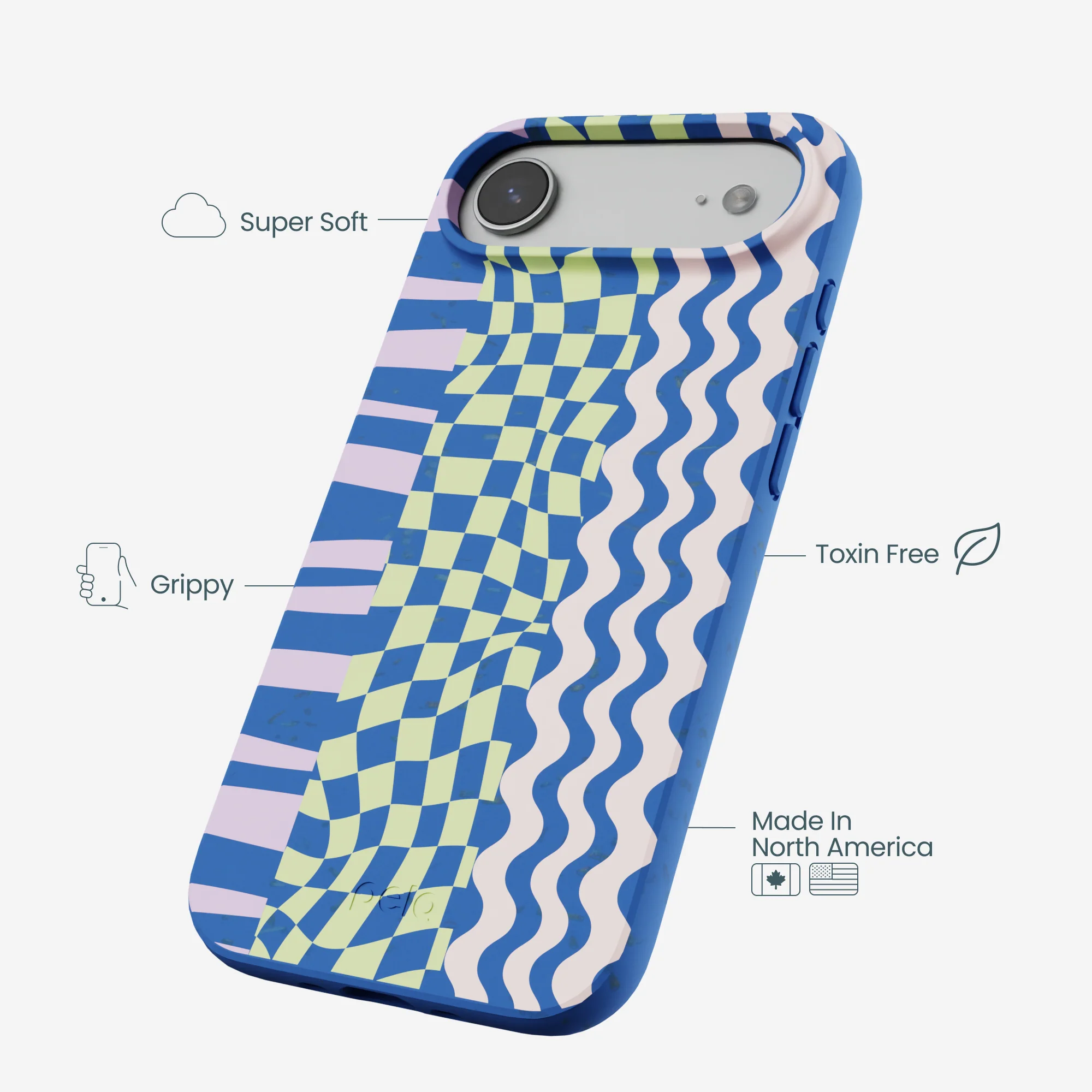 Electric Blue Mixed Up iPhone Air Case - Image 4
