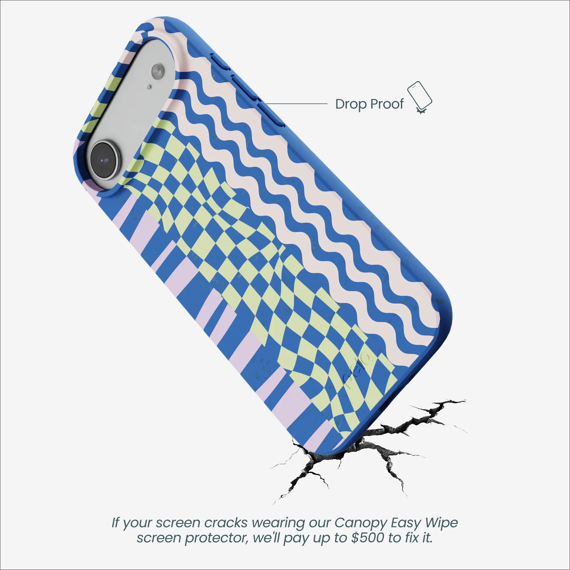 Electric Blue Mixed Up iPhone Air Case - Image 5