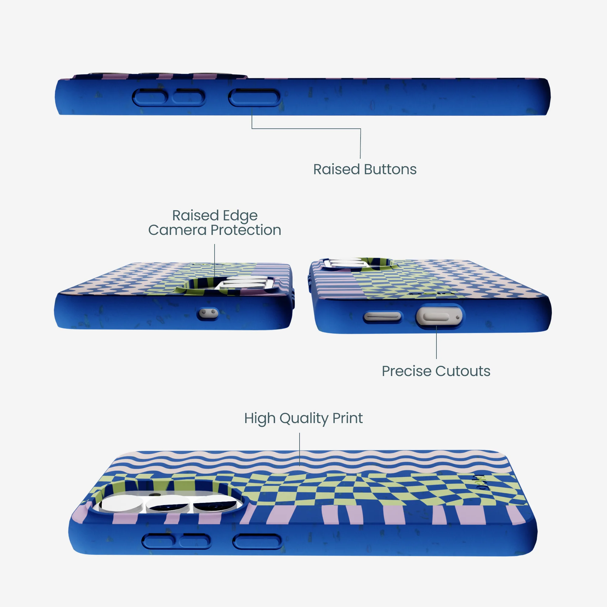 Electric Blue Mixed Up Samsung Galaxy S26 Case - Image 3