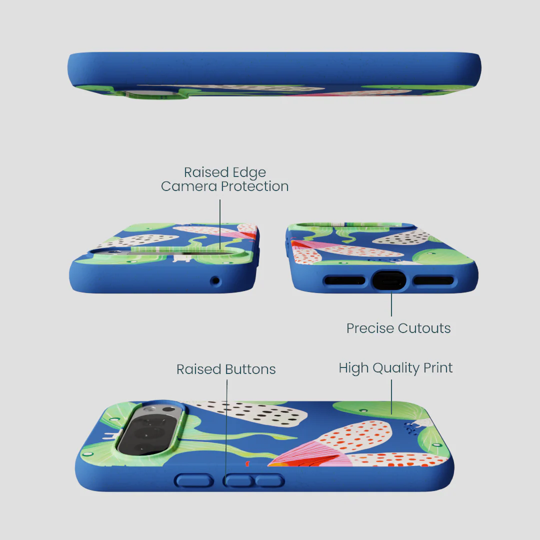 Electric Blue Mothopia Google Pixel 10/10 Pro Case - Image 2