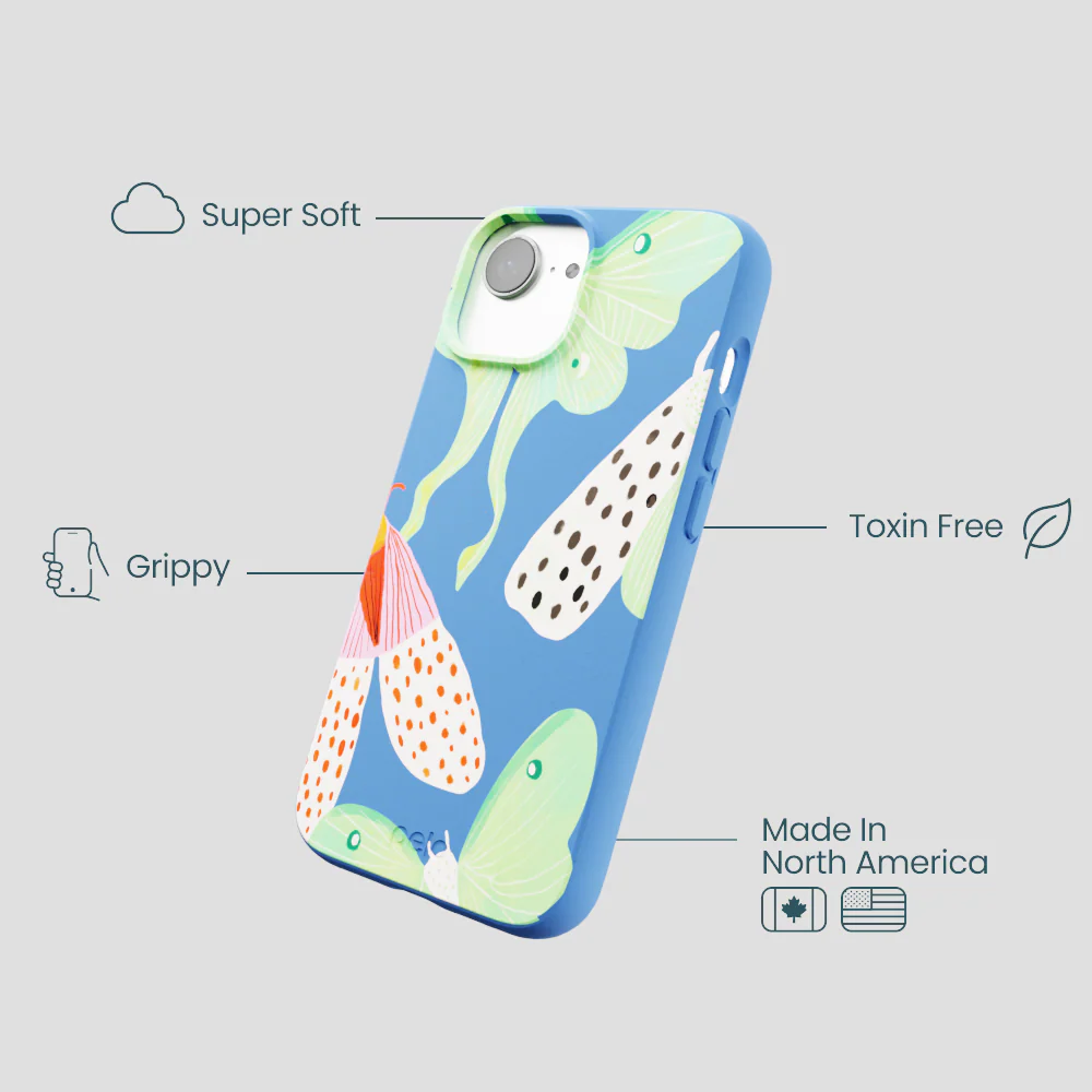 Electric Blue Mothopia iPhone 16e/17e Case - Image 4