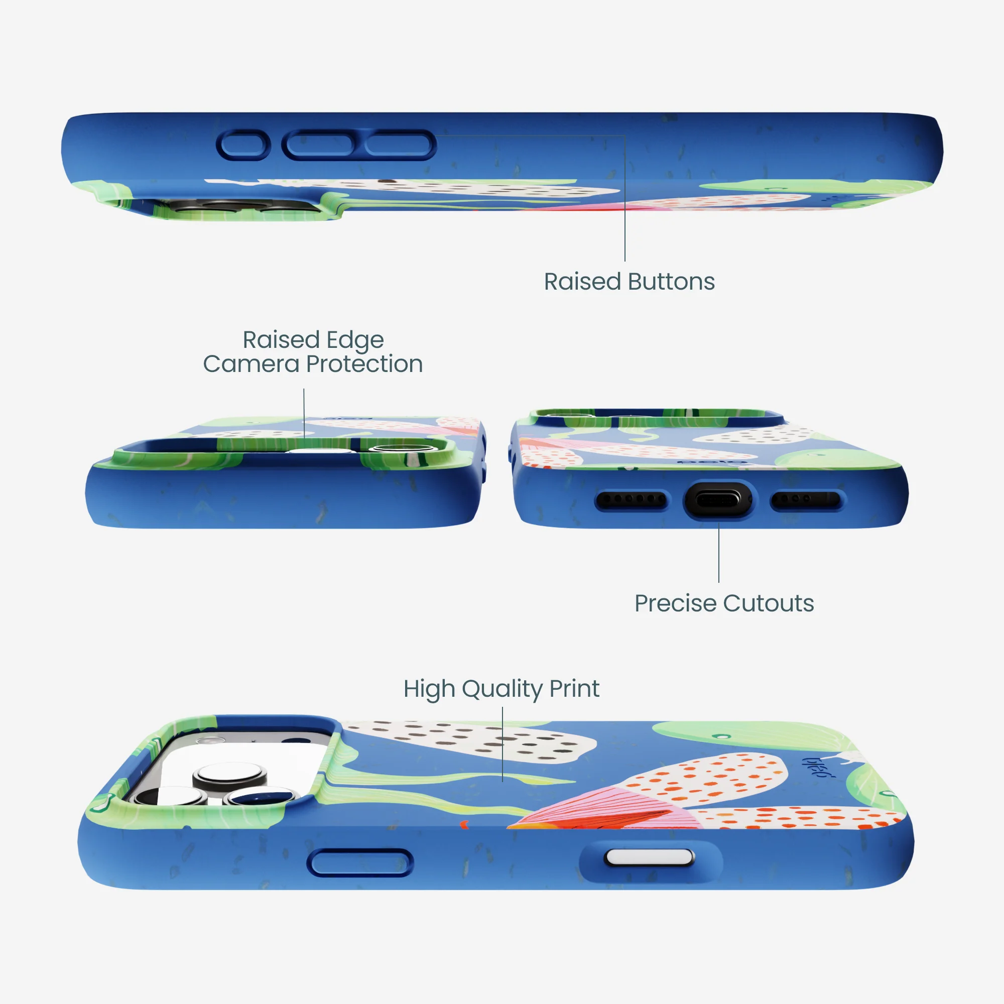 Electric Blue Mothopia iPhone 17 Pro Max Case - Image 3