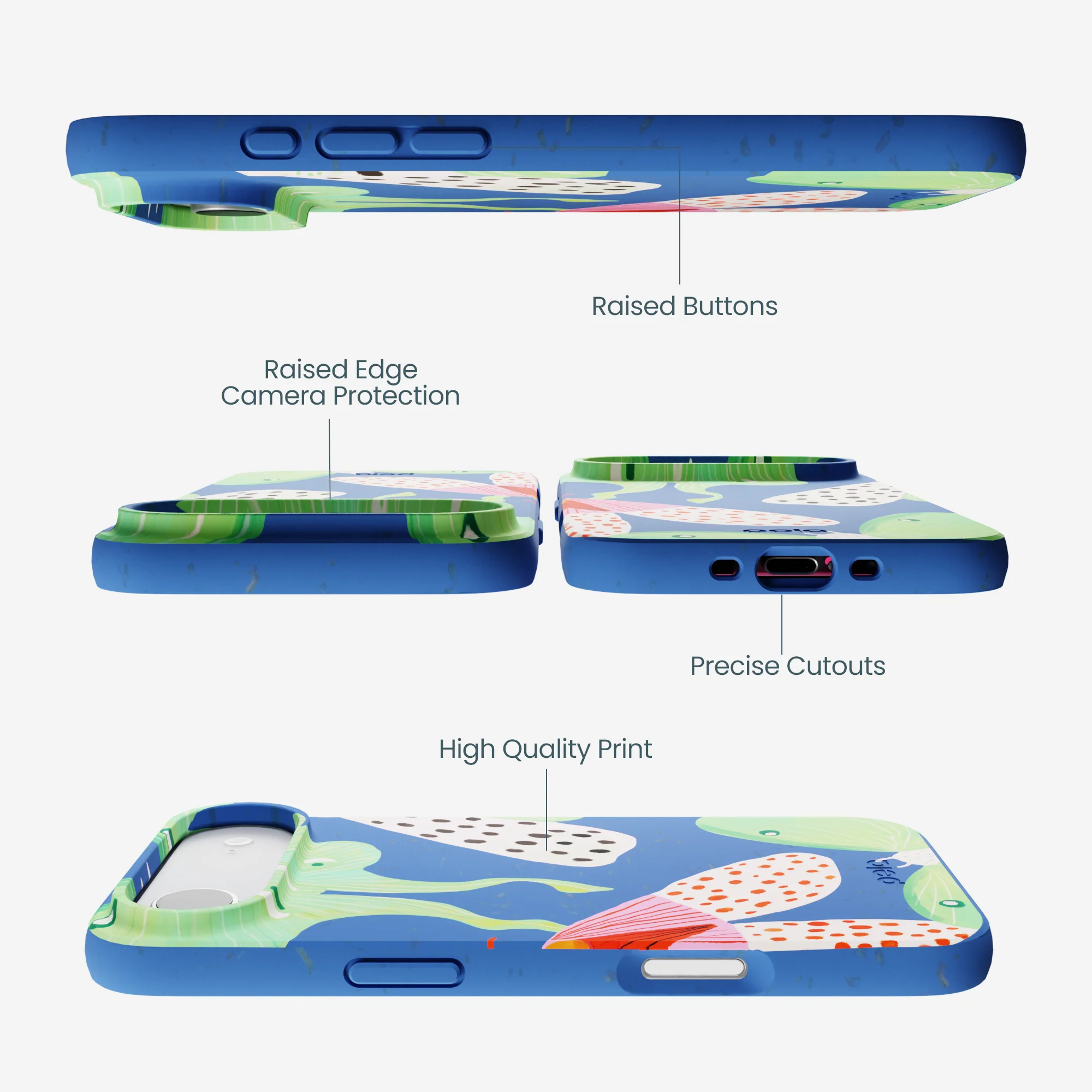 Electric Blue Mothopia iPhone Air Case - Image 3