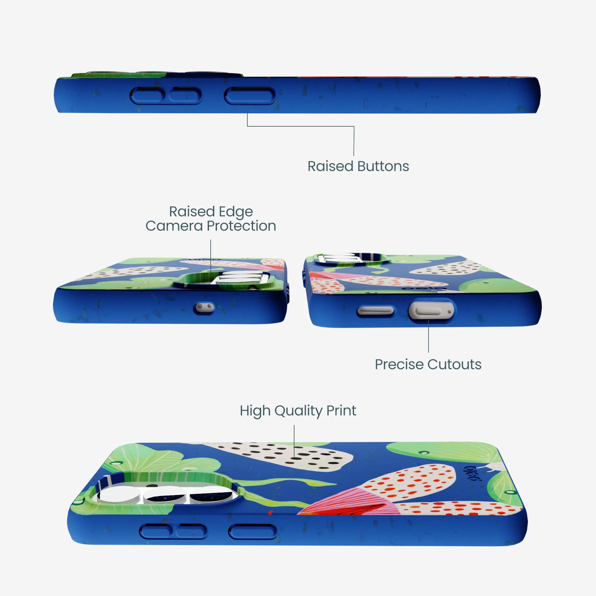 Electric Blue Mothopia Samsung Galaxy S26 Case - Image 2