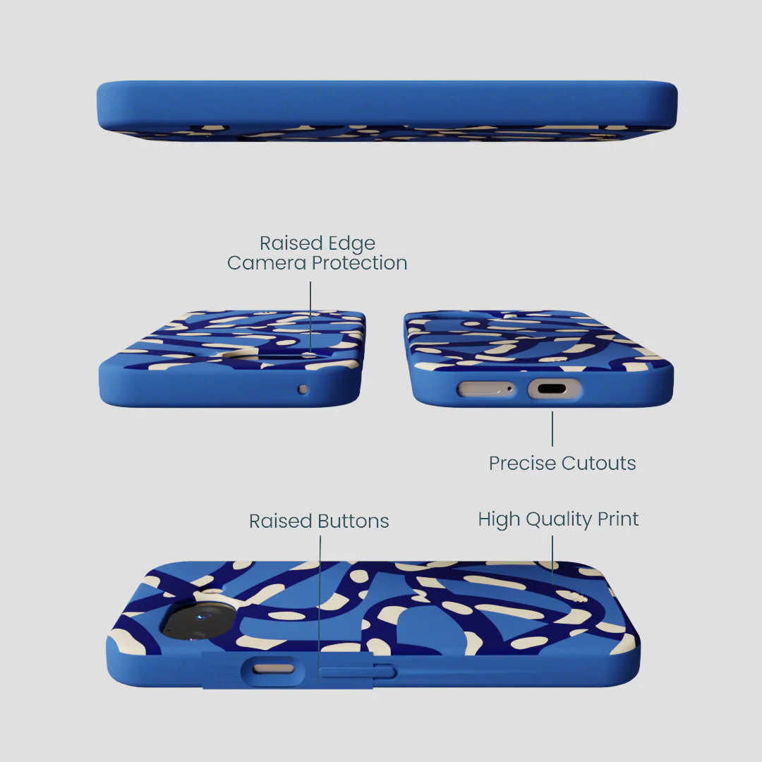 Electric Blue Noodles Google Pixel 9a Case - Image 3