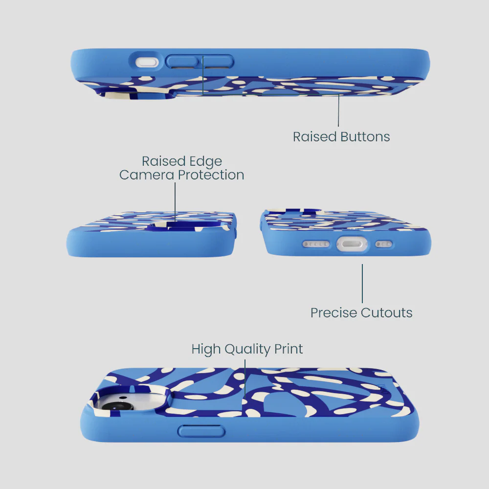 Electric Blue Noodles iPhone 16e/17e Case - Image 3