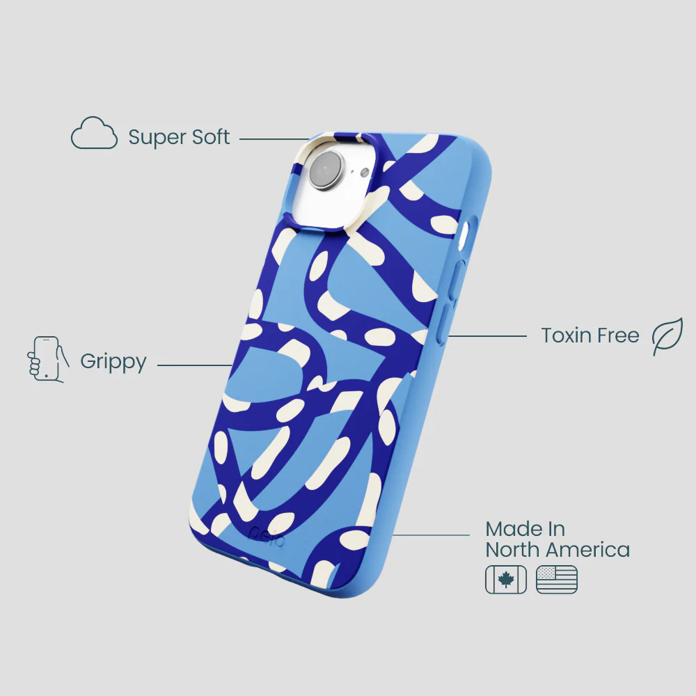 Electric Blue Noodles iPhone 16e/17e Case - Image 4