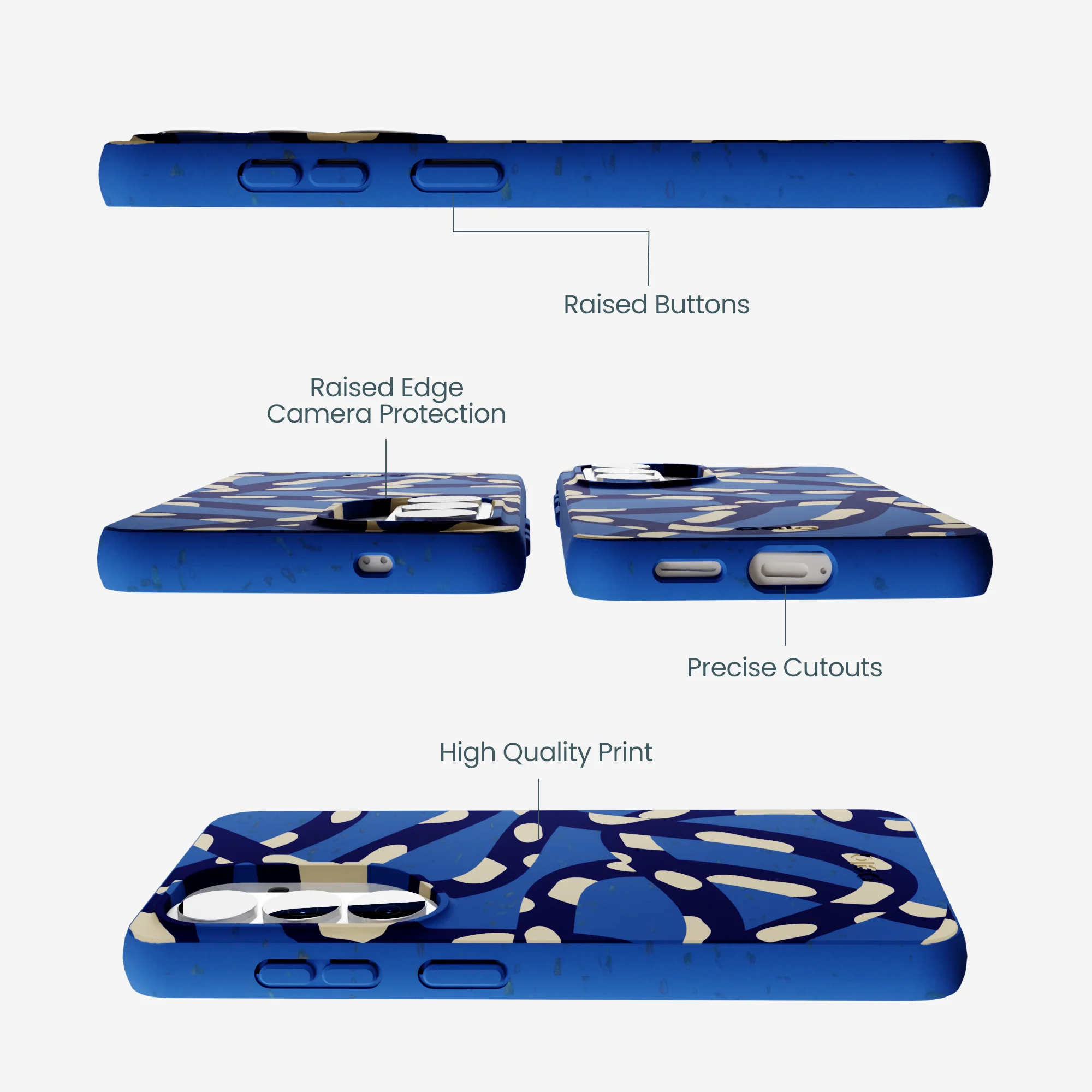 Electric Blue Noodles Samsung Galaxy S26 Case - Image 3