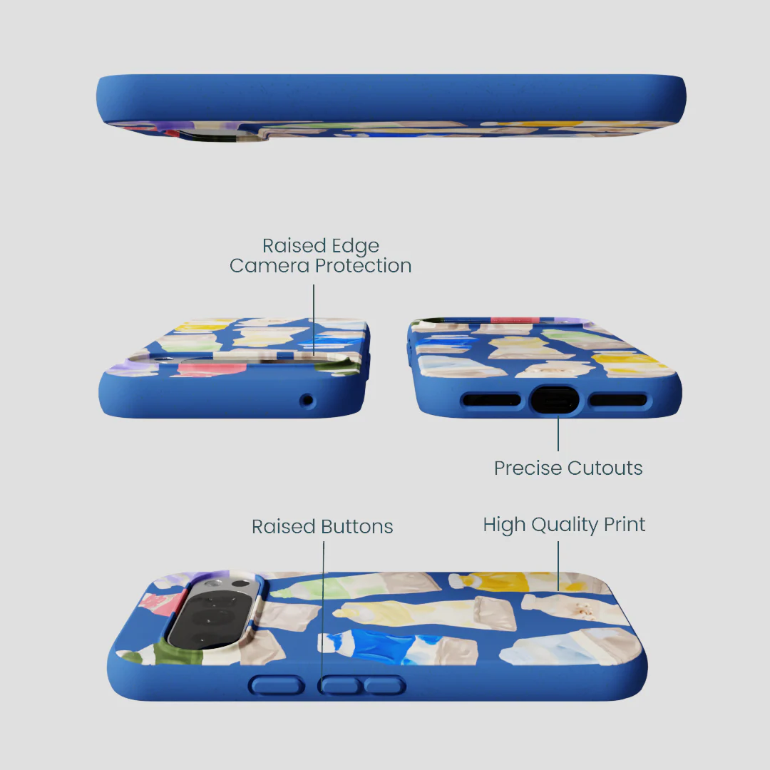 Electric Blue Paint Squeeze Google Pixel 10/10 Pro Case - Image 2