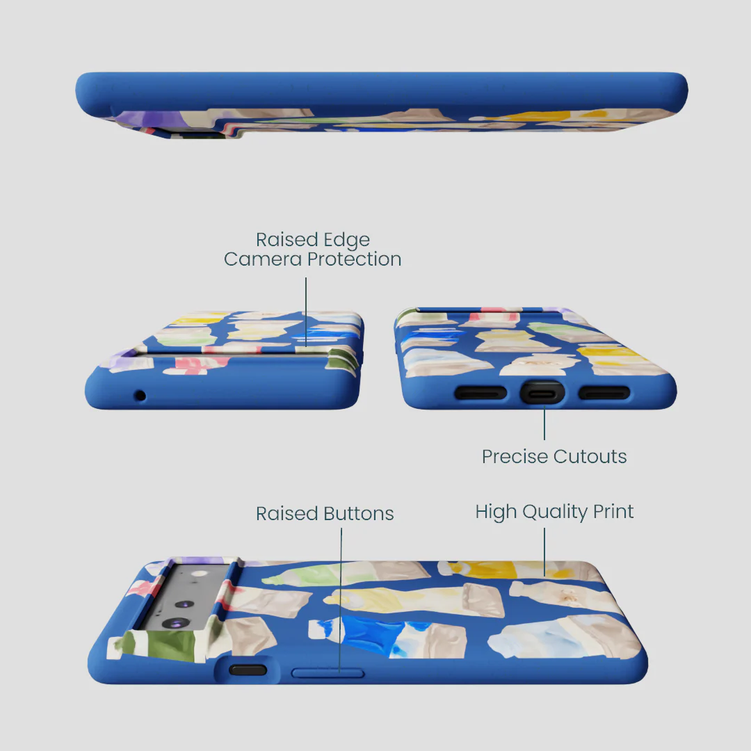 Electric Blue Paint Squeeze Google Pixel 6a Case - Image 2