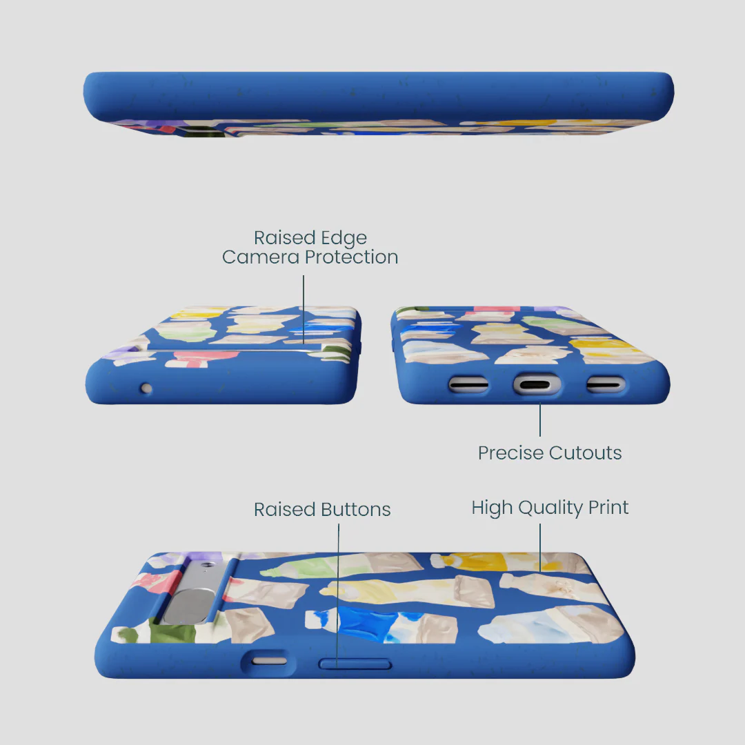 Electric Blue Paint Squeeze Google Pixel 7 Case - Image 2