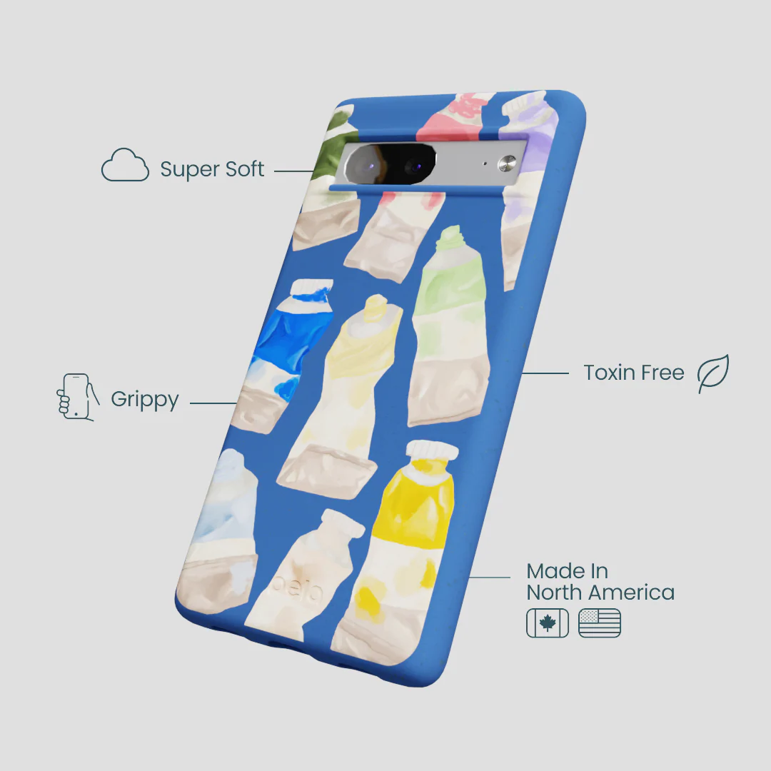 Electric Blue Paint Squeeze Google Pixel 7 Case - Image 3