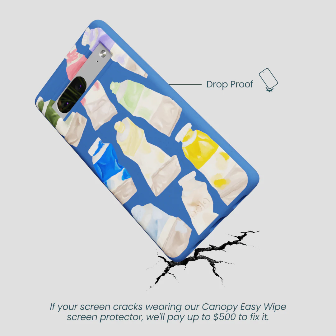 Electric Blue Paint Squeeze Google Pixel 7 Case - Image 4