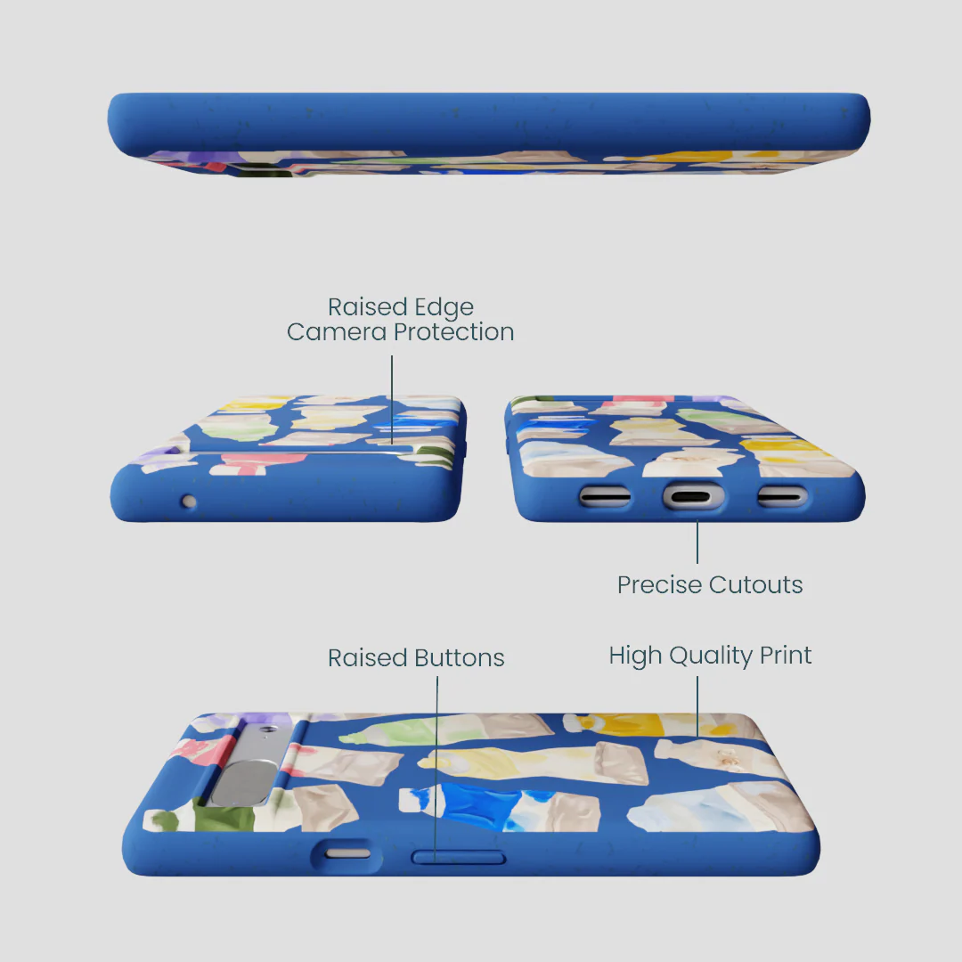 Electric Blue Paint Squeeze Google Pixel 7a Case - Image 2