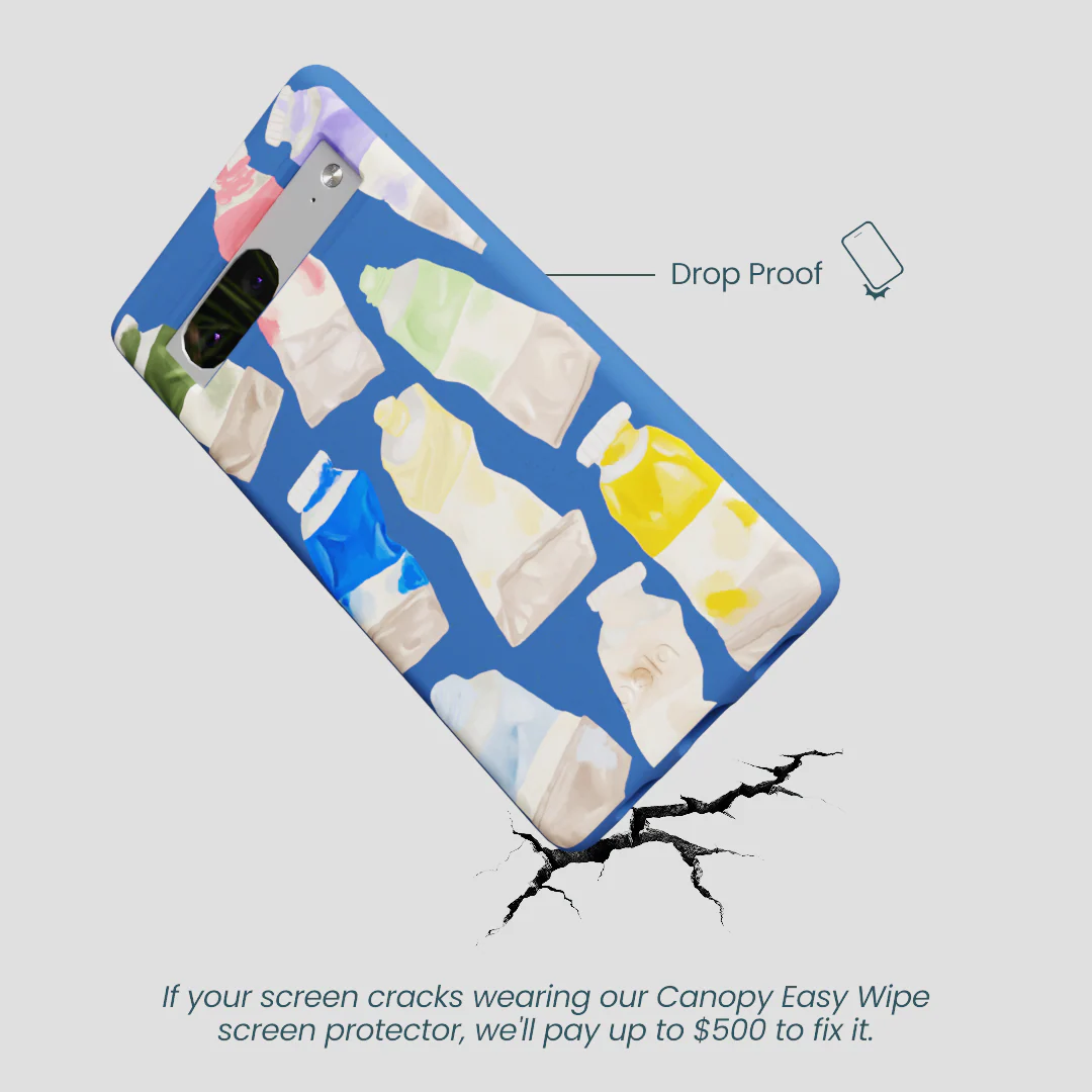 Electric Blue Paint Squeeze Google Pixel 7a Case - Image 4