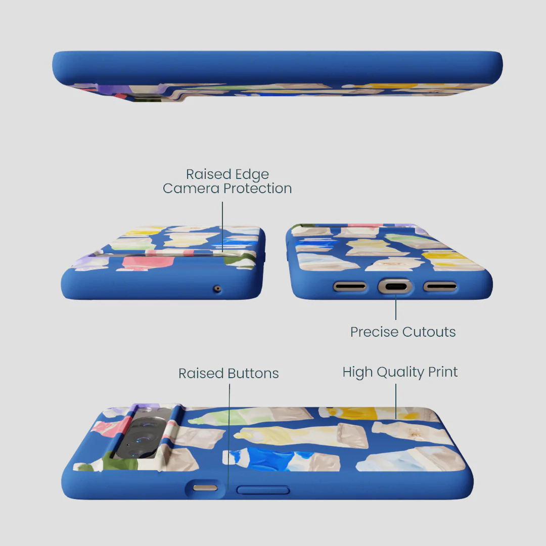 Electric Blue Paint Squeeze Google Pixel 8 Pro Case - Image 2
