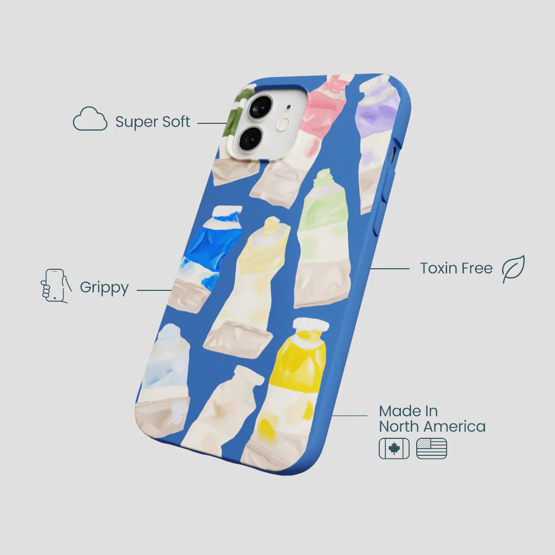 Electric Blue Paint Squeeze iPhone 12/ iPhone 12 Pro Case - Image 4