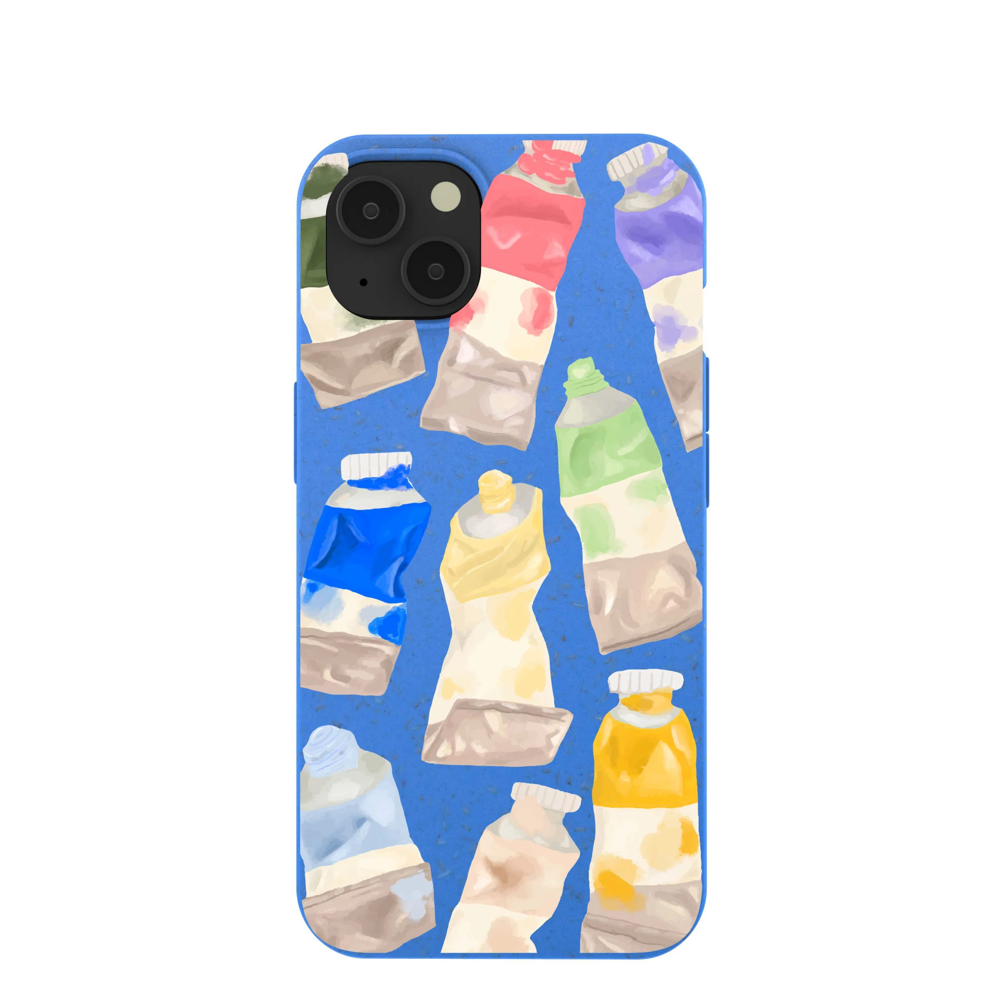 Electric Blue Paint Squeeze iPhone 13 Case