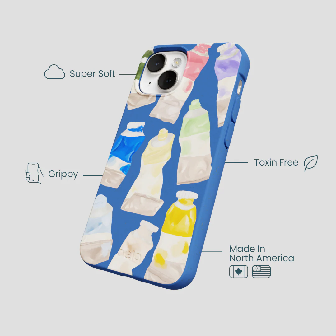 Electric Blue Paint Squeeze iPhone 13 Case - Image 4