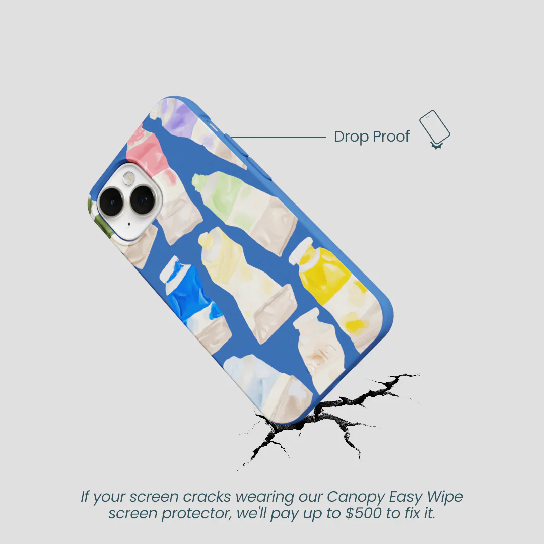 Electric Blue Paint Squeeze iPhone 13 Mini Case - Image 5