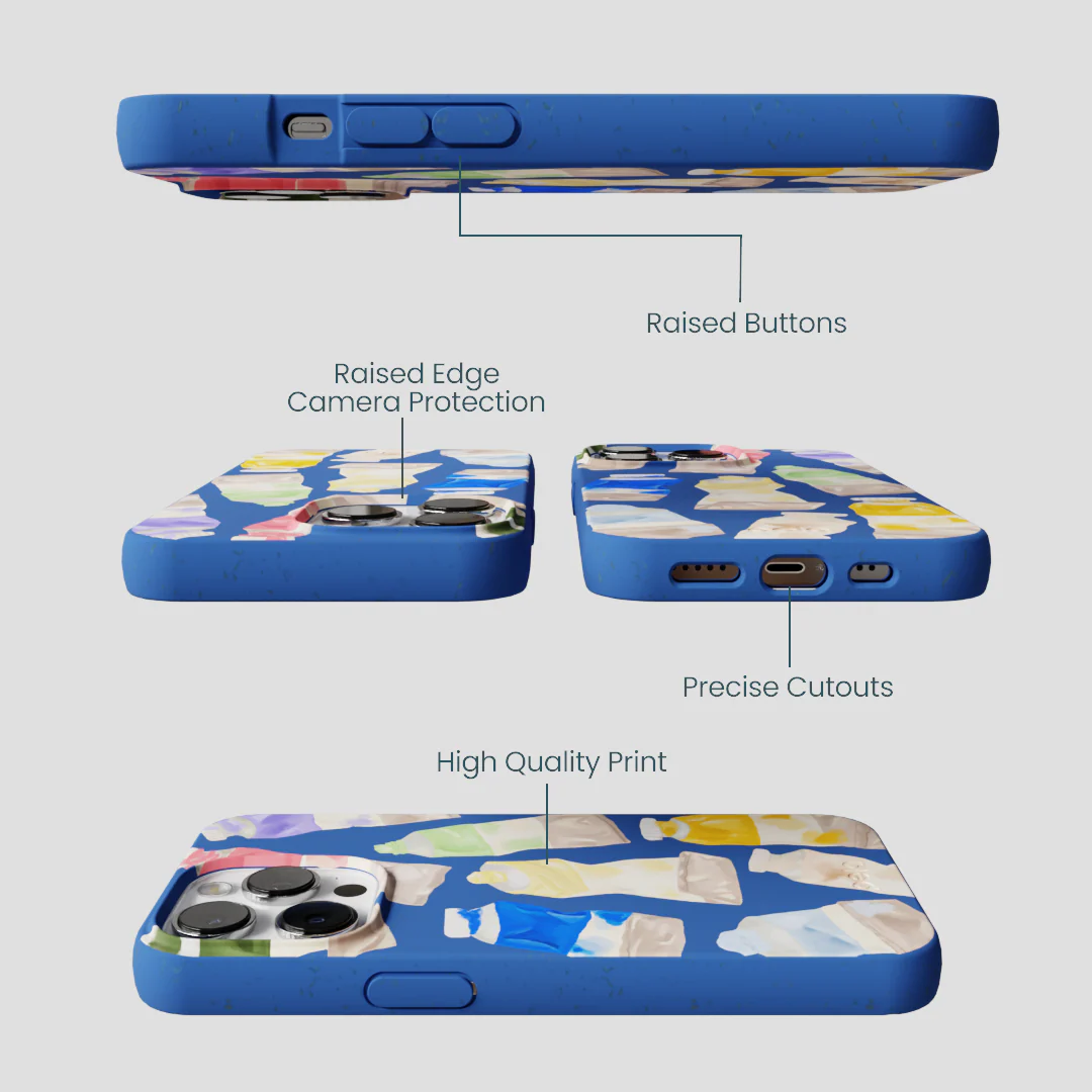 Electric Blue Paint Squeeze iPhone 13 Pro Max Case - Image 3